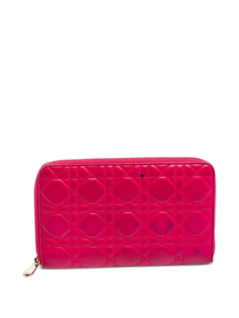 Christian Dior Pre-Owned portefeuille Cannage à fermeture zippée