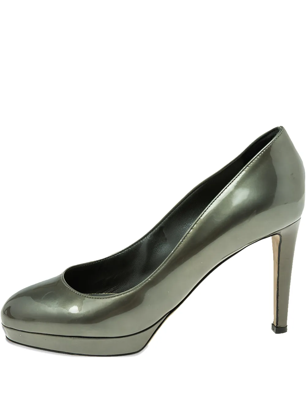 90mm patent leather platform pumps