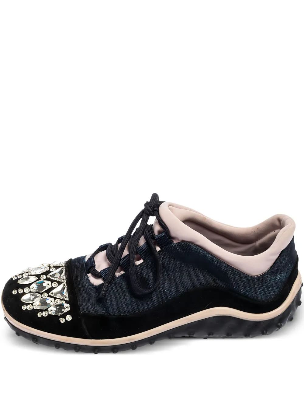 Miu Miu Pre-Owned crystal-embellished sneakers | Blue | Image 1