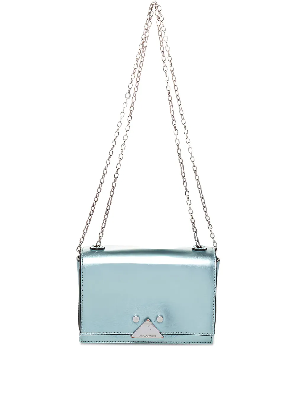 metallic shoulder bag
