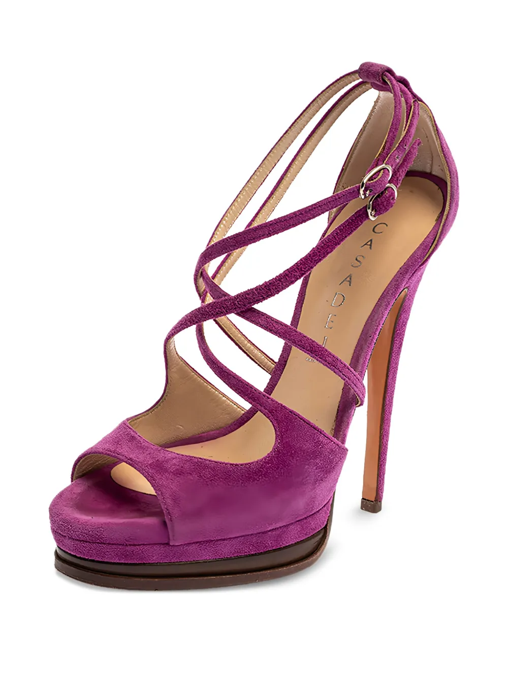 Casadei Vintage pre-owned 140mm strappy suede sandals | Image 2