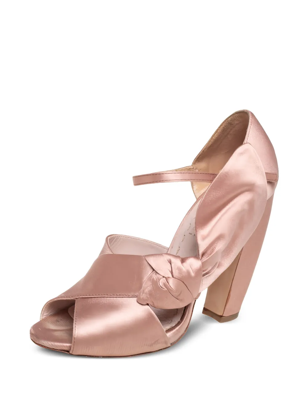 Miu Miu Pre-Owned 110 mm sandalen met geknoopt detail - Roze