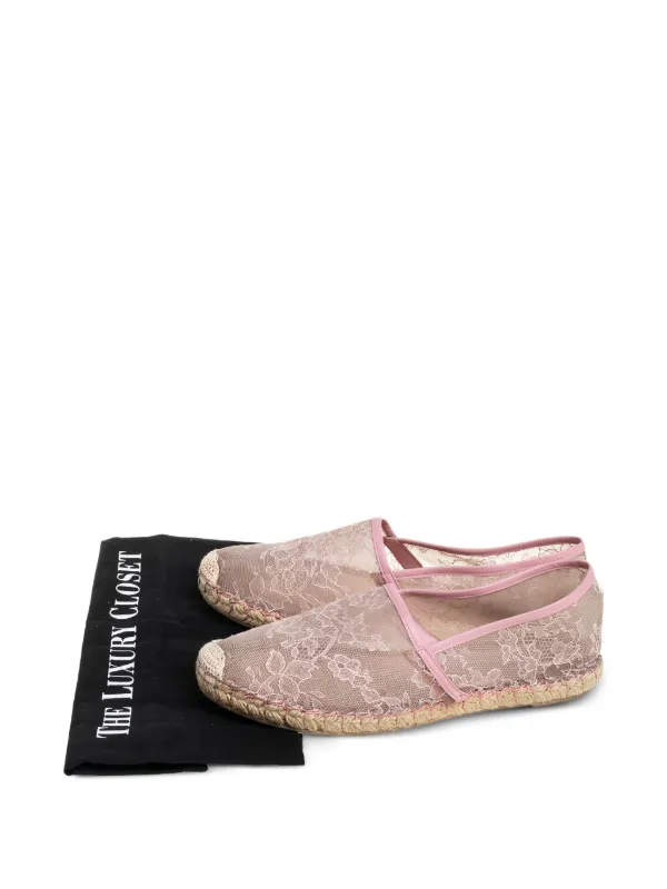 Valentino Garavani Pre-Owned フローラルレース エスパドリーユ