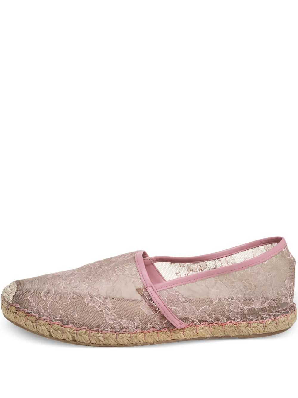 Pre-owned Valentino Garavani Floral-lace Espadrilles