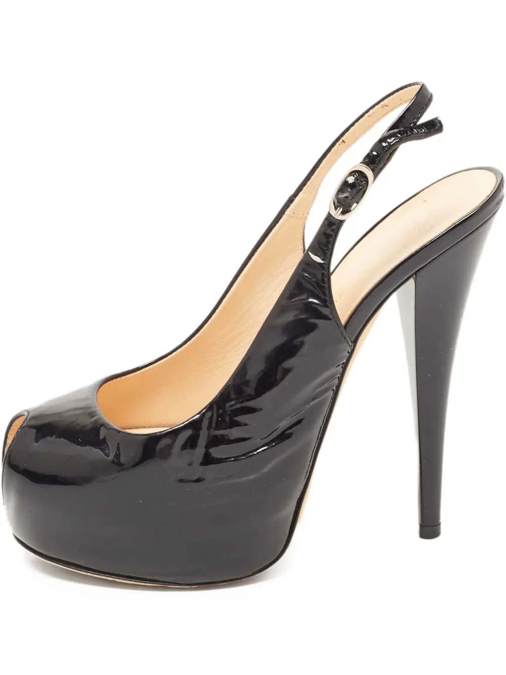 Giuseppe Zanotti Vintage スリングバック サンダル - ブラック Giuseppe Zanotti Vintage スリングバック サンダル - ブラック