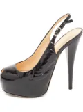 Giuseppe Zanotti Vintage peep-toe platform slingback sandals - Black