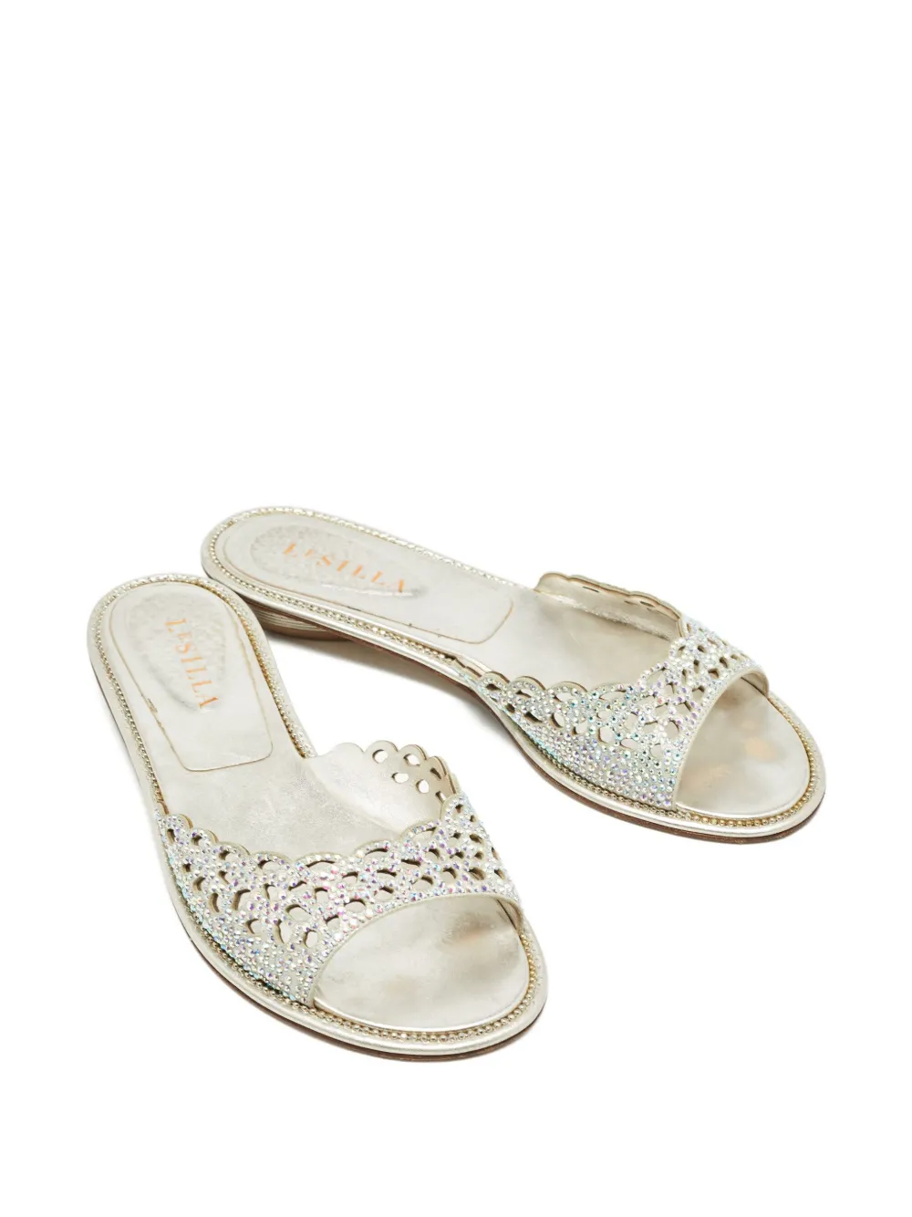 Le Silla Sandalen verfraaid met kristallen - Zilver