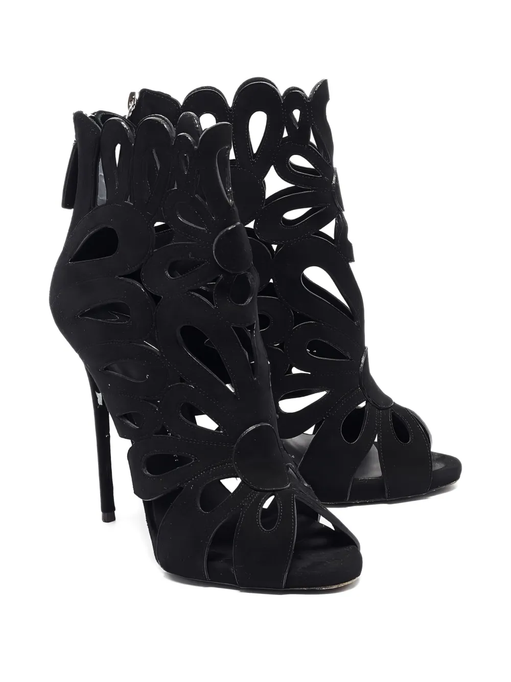Giuseppe Zanotti Vintage Pre-owned 125 mm stiletto sandalen met uitgesneden details - Zwart