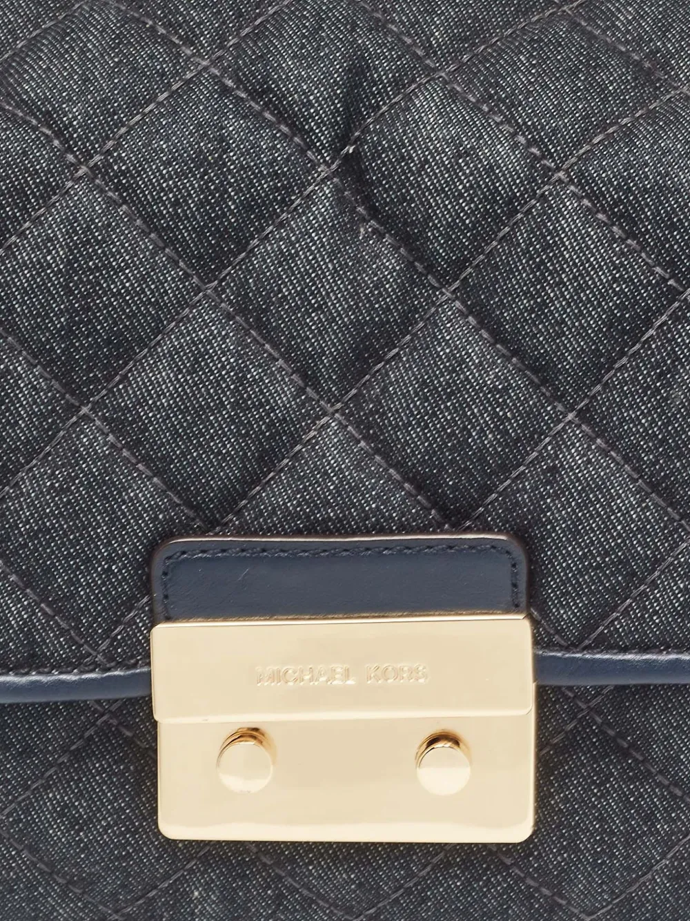 Pre-owned Michael Kors Vintage Sloan Quilted Denim Shoulder Bag