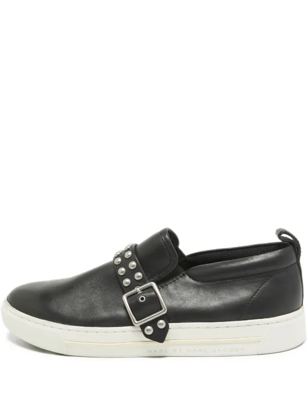 Marc Jacobs Vintage buckle-embellished Leather Sneakers Black FARFETCH  ID