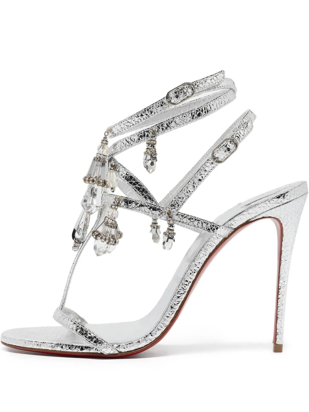 Christian Louboutin Pre-Owned 110mm Bombina Pampila sandals | Silver | Image 1