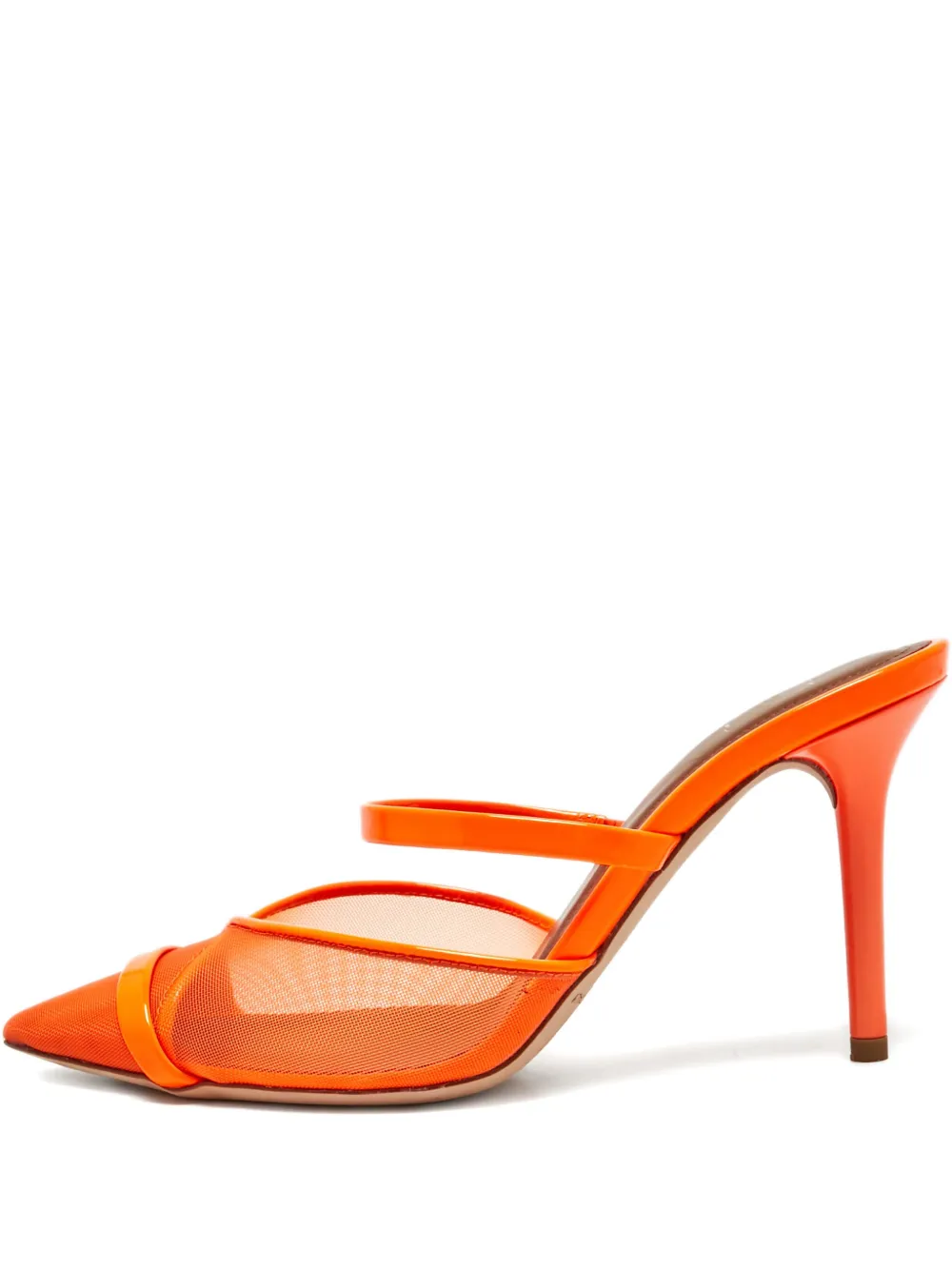 Malone Souliers 90mm leather heeled mules | Orange | Image 1