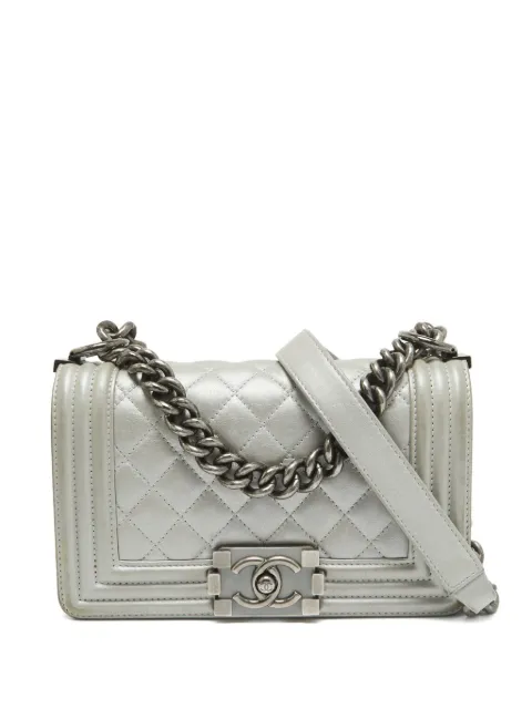 CHANEL Pre-Owned 2024 mini Boy Chanel quilted-leather shoulder bag
