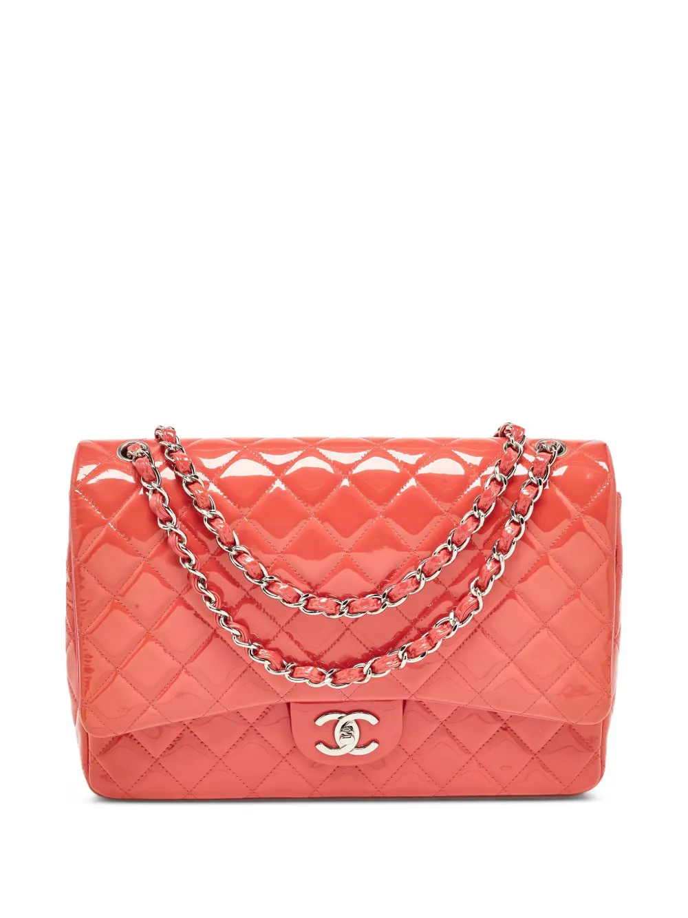CHANEL Pre-Owned クラシック ダブルフラップ ショルダーバッグ L - ピンク CHANEL Pre-Owned クラシック ダブルフラップ ショルダーバッグ L - ピンク