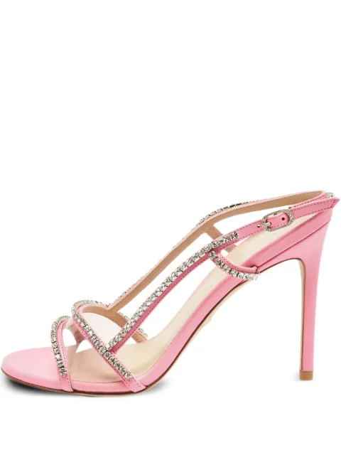 Stuart Weitzman 105mm Mondrian Glam leather sandals