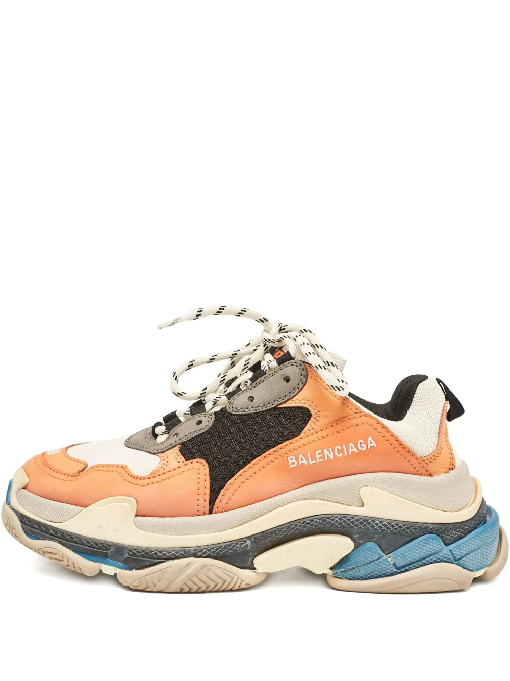 Balenciaga Pre-Owned Triple S panelled sneakers | Orange | Image 1