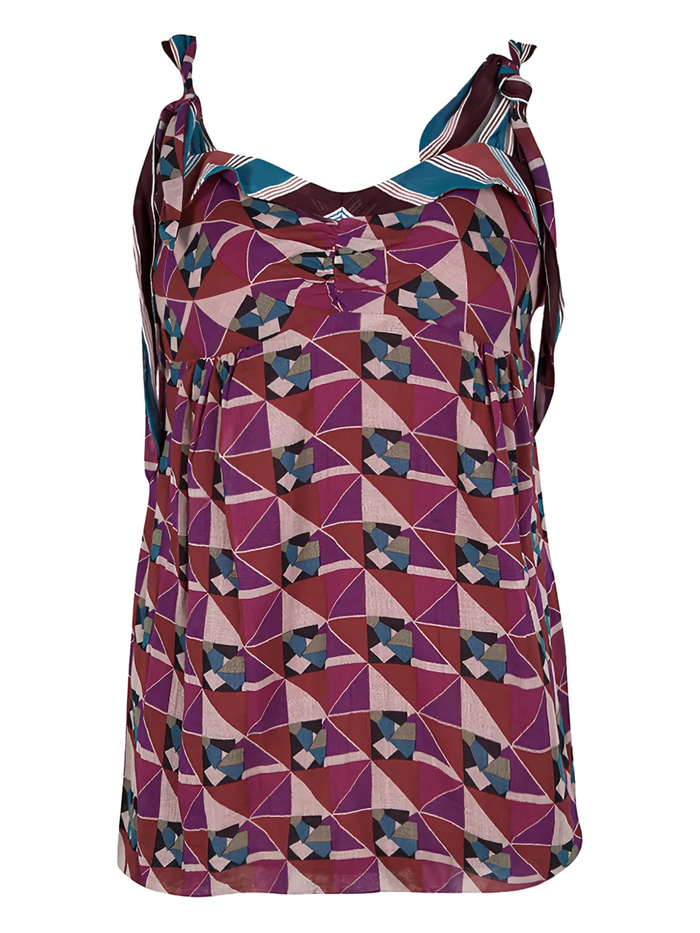 MARC JACOBS VINTAGE Pre-owned 2023 Geometric-print Top In Purple