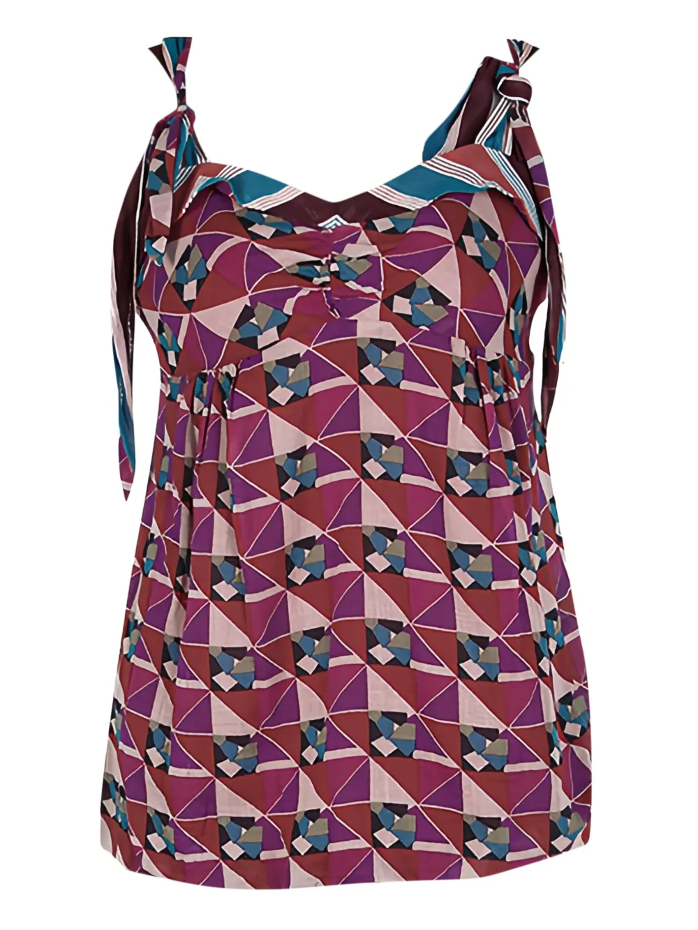 MARC JACOBS VINTAGE Pre-owned 2023 Geometric-print Top In Purple