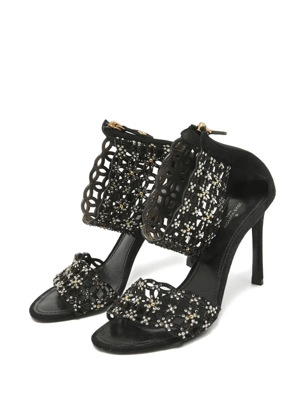 Louis Vuitton Pre-Owned Sandalen verfraaid met kristallen - Zwart
