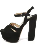 Prada Pre-Owned platform suede sandals - Black