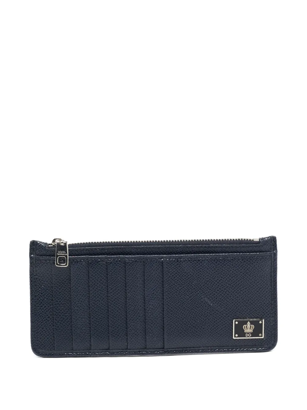Dolce & Gabbana Pre-Owned logo-plaque leather card holder - Blu