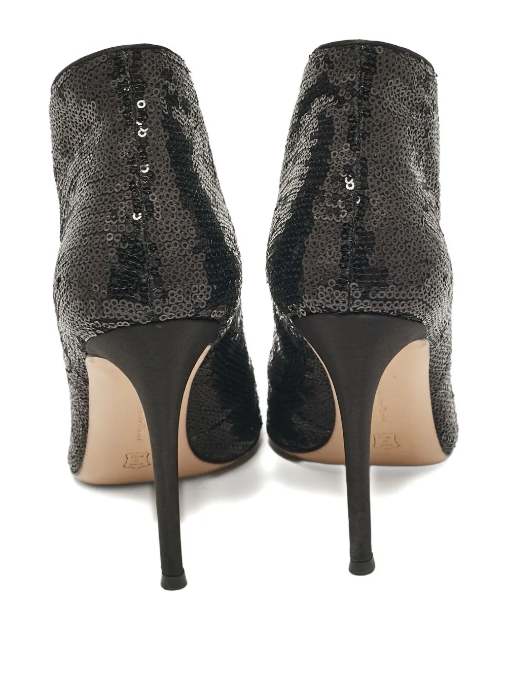 Gianvito Rossi 100MM Sequin Embellishment Peep Toe Booties | Image 2