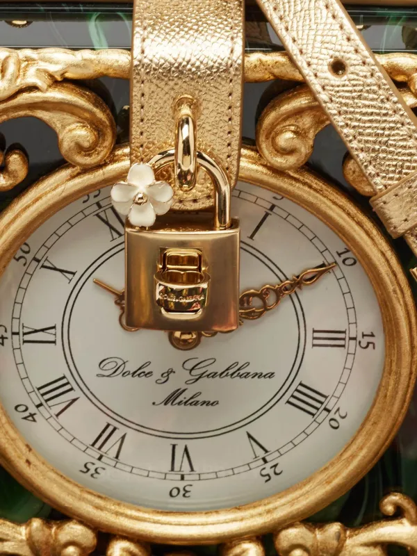 Dolce & Gabbana Pre-Owned 2024 Baroque Clock Mini Bag | Gold