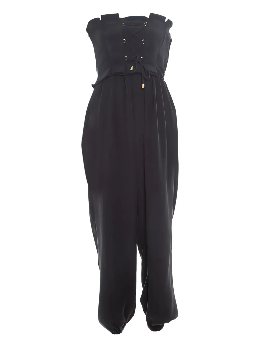 Pre-owned Temperley London  Lace-up Jumpsuit In Black