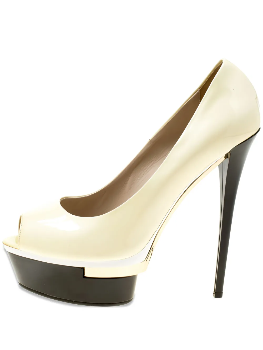 155mm peep-toe platform pumps