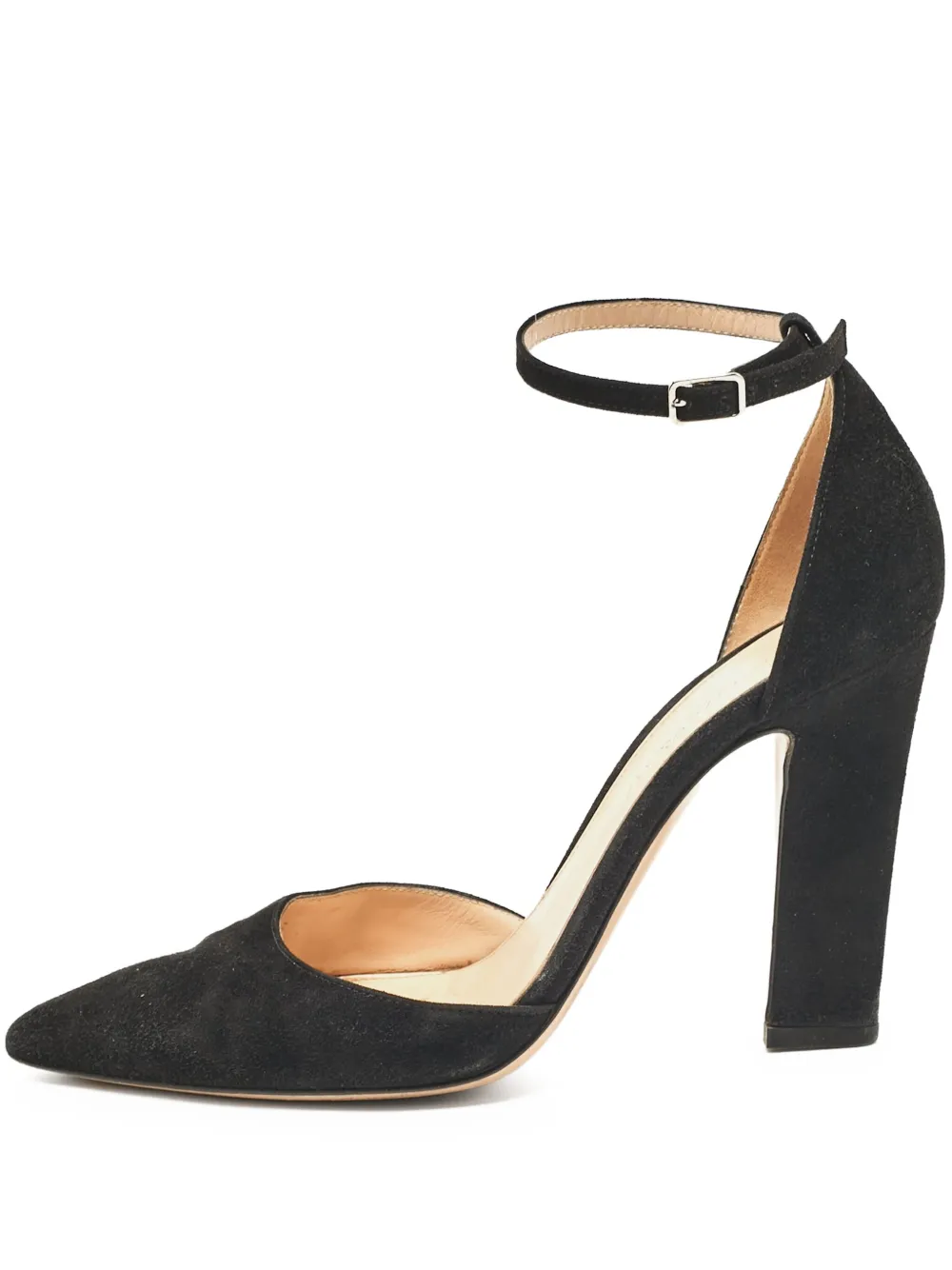 Gianvito Rossi pre-owned 100mm ankle-strap suede pumps | Black | Image 1