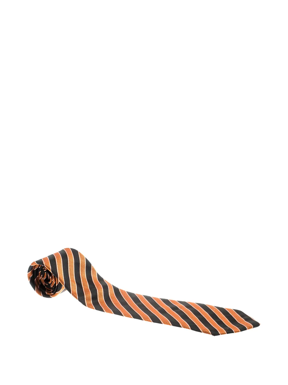 Giorgio Armani Pre-Owned diagonal-stripe silk tie | Orange | Image 1