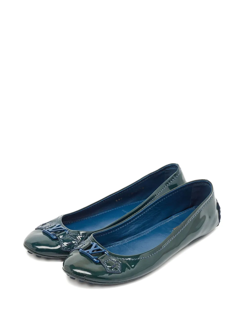 Louis Vuitton Pre-Owned Leren ballerina's - Blauw