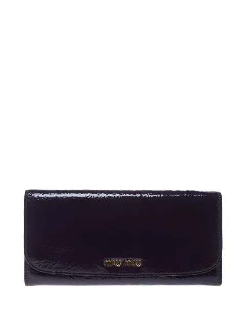 Miu Miu Pre-Owned patent-leather flap wallet