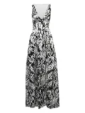 Lela Rose v-neck dress - Black
