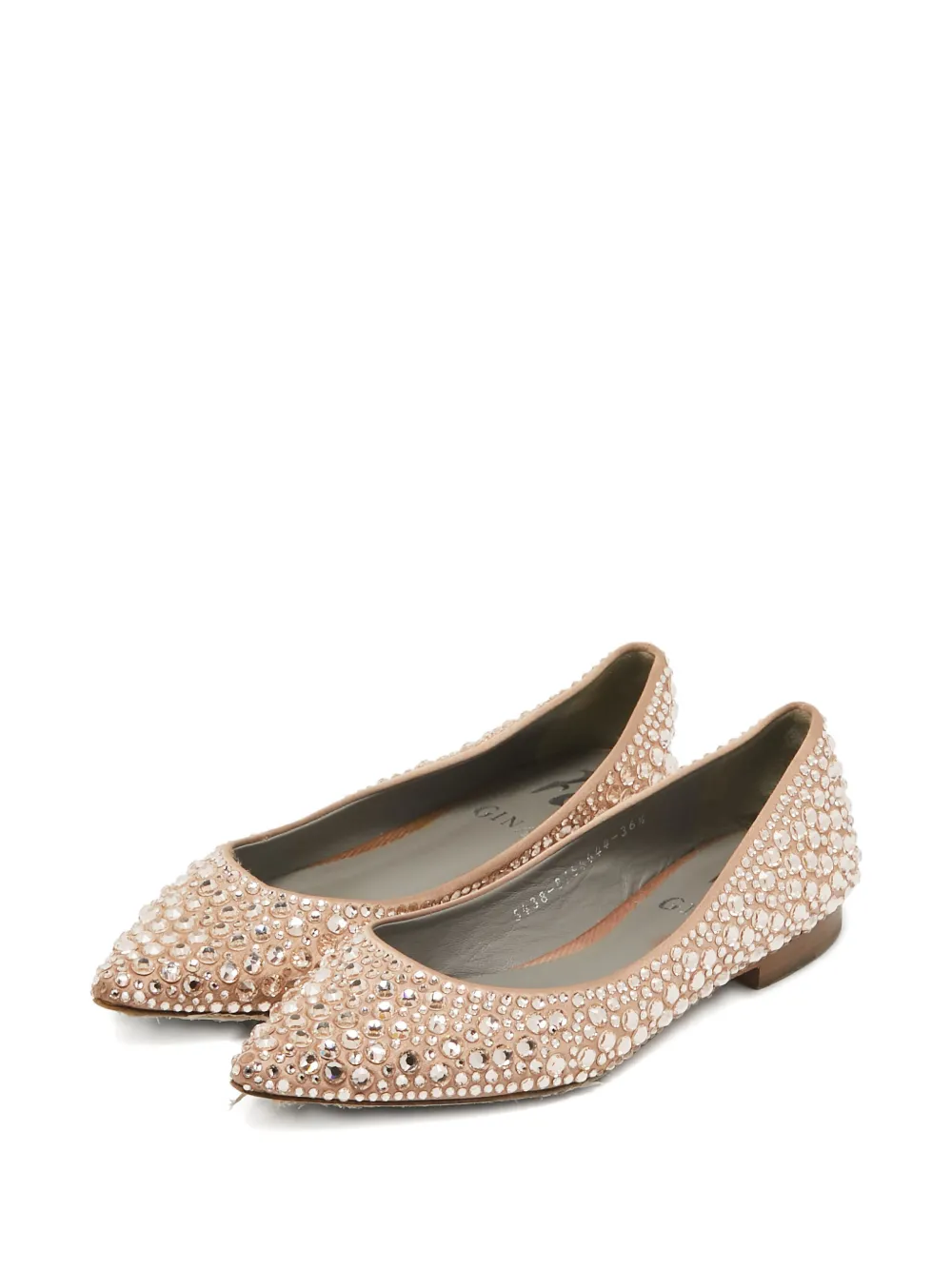 Gina Ballerina's verfraaid met studs - Beige