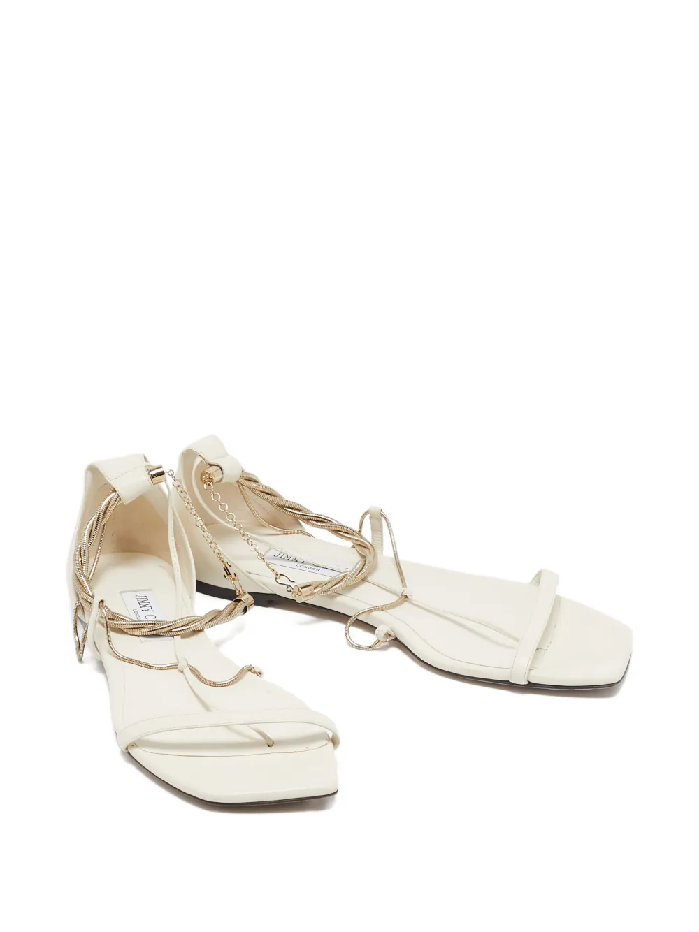 Jimmy Choo Pre-Owned leather chained sandals | Flat Sandals | Image 2