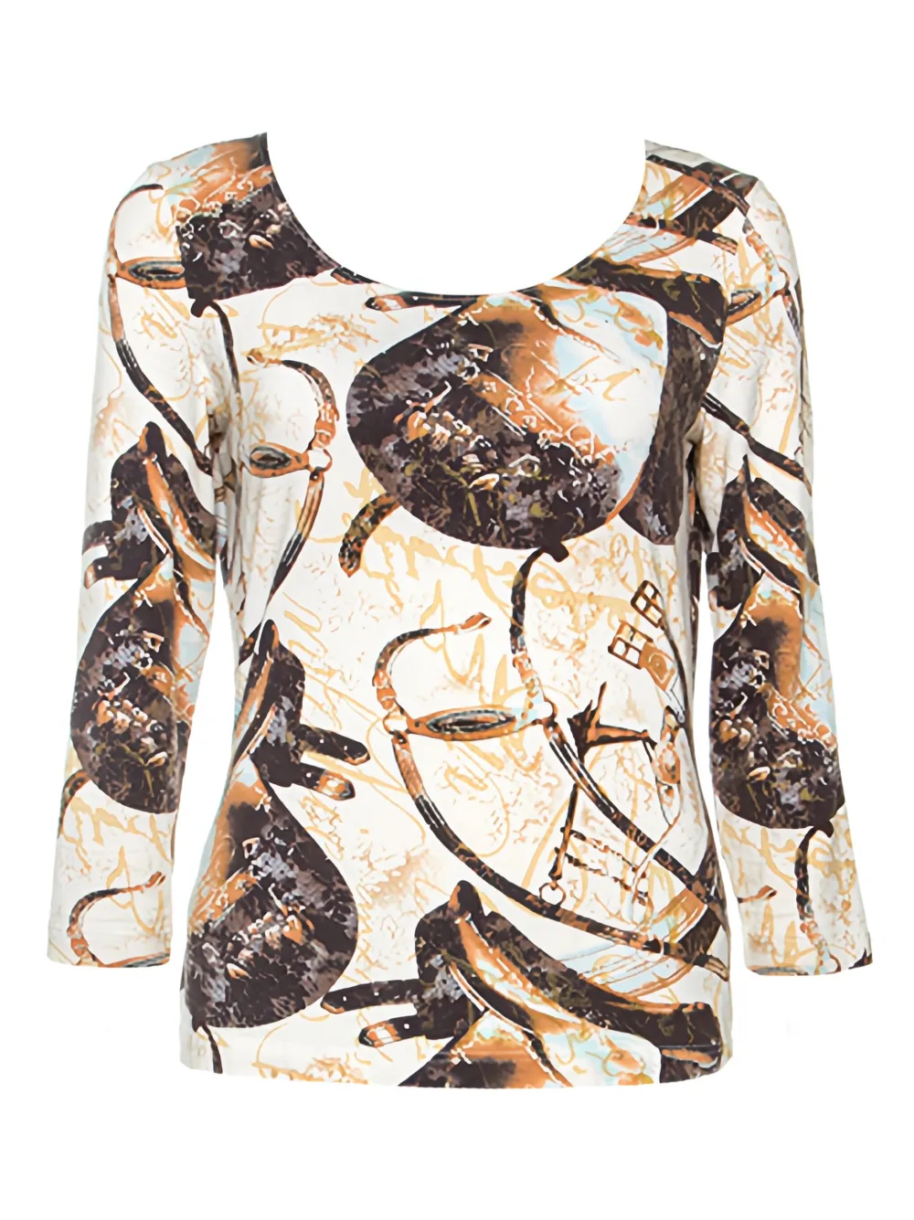 Escada Pre-Owned abstract-pattern blouse | Neutrals | Image 1