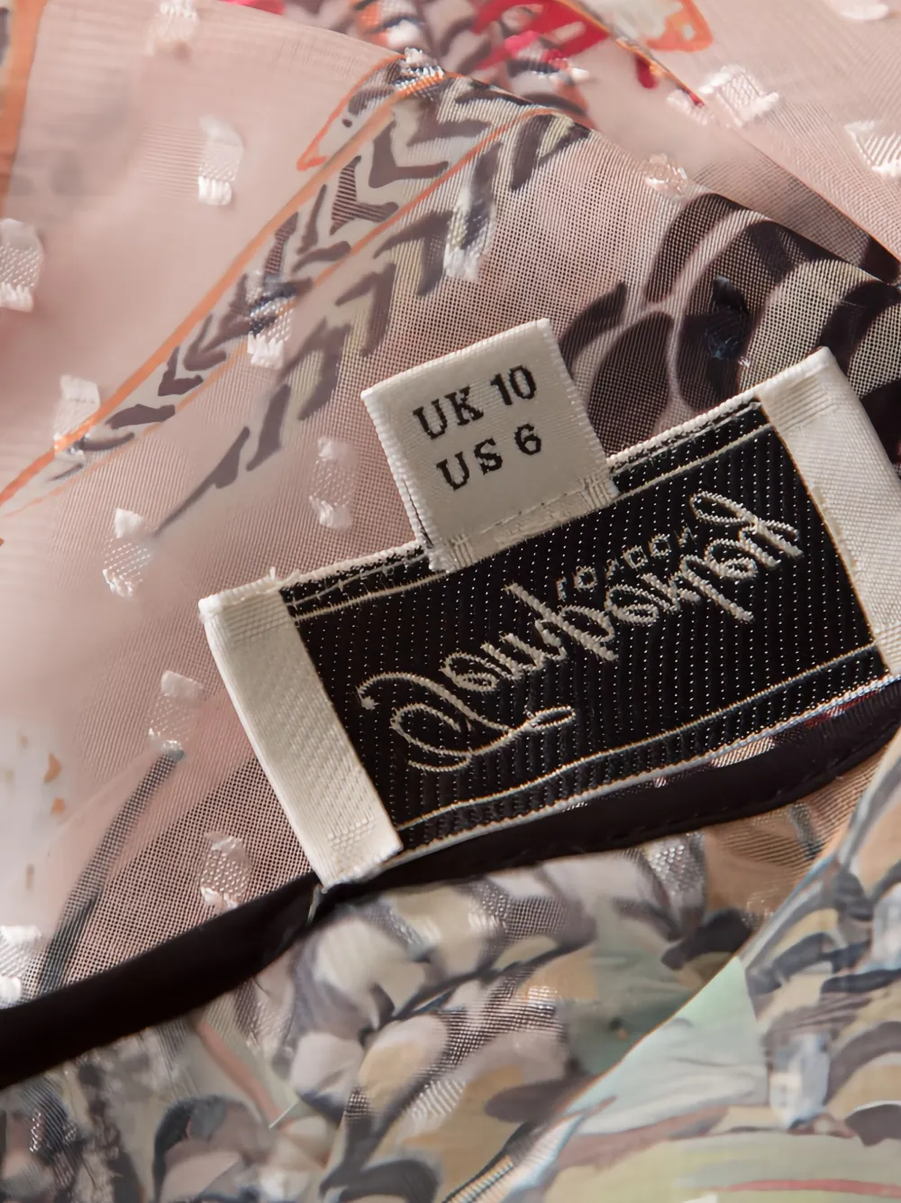 TEMPERLEY LONDON Pre-owned Floral-print Lace-trim Maxi Dress In Neutral