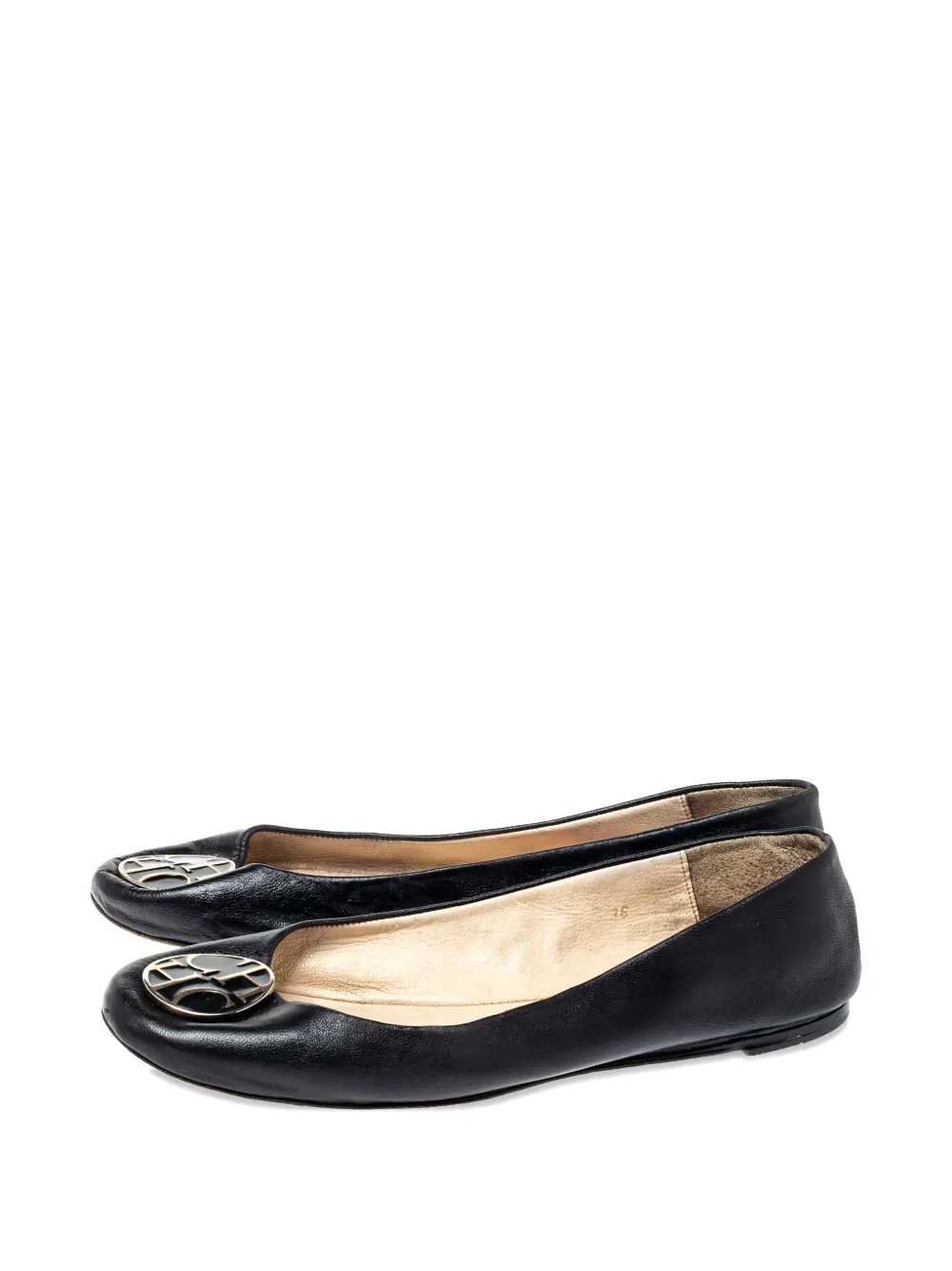Carolina Herrera Vintage Pre-owned leren ballerina's - Zwart
