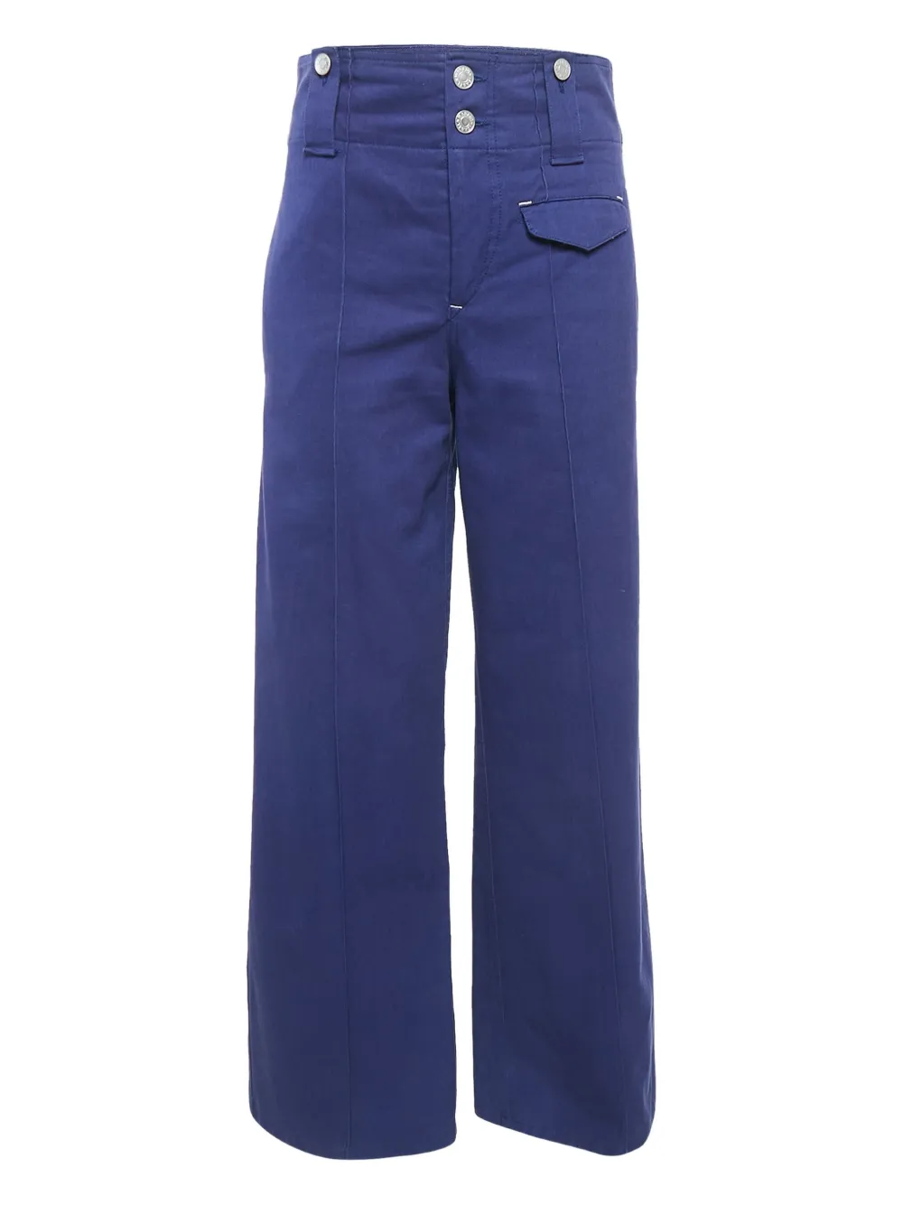 button-detail trousers