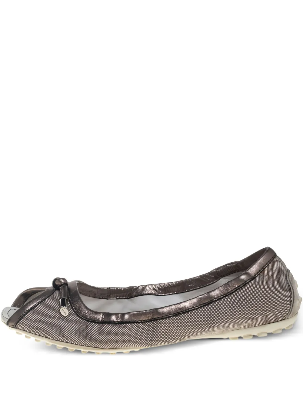Tod's Vintage キャンバス フラットシューズ - グレー Tod's Vintage キャンバス フラットシューズ - グレー