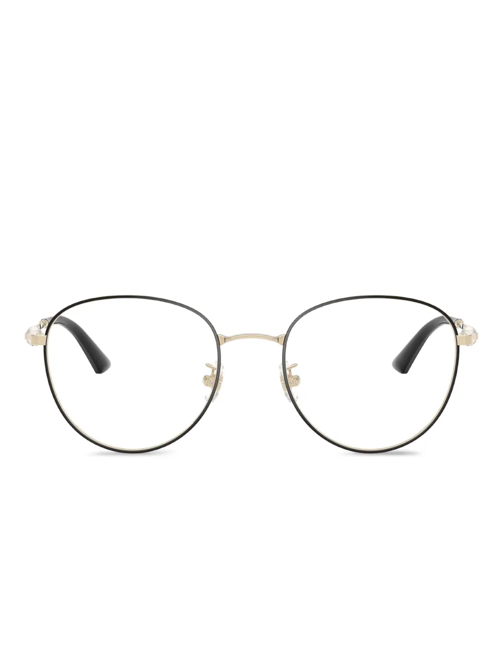 Jimmy Choo Eyewear Occhiali tondi con montatura in metallo - Oro