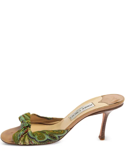 Jimmy Choo Pre-Owned satin heeled sandals