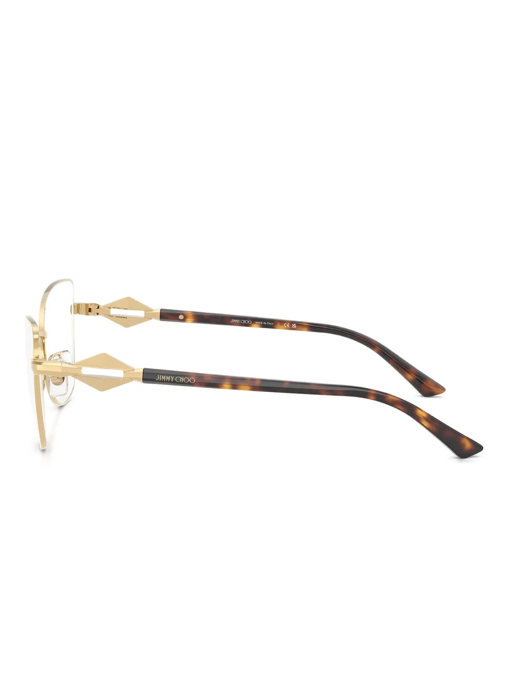Jimmy Choo Eyewear Bril met cat-eye montuur Goud
