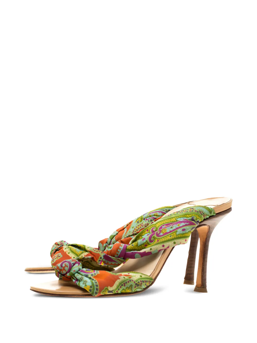 Jimmy Choo Pre-Owned 2023 100 mm muiltjes met print - Groen