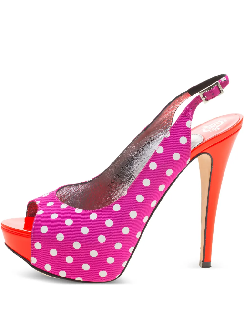 Gina Sandali a pois con cinturino posteriore 130mm Pre-owned - Viola