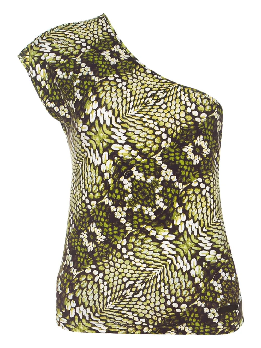 Just Cavalli Vintage プレオウンド ワンショルダートップ - グリーン Just Cavalli Vintage プレオウンド ワンショルダートップ - グリーン