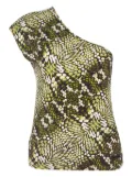 Just Cavalli Vintage Pre-owned one-shoulder snake-print top - Green