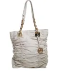 Michael Kors Vintage pre-owned ruched leather shoulder bag - White