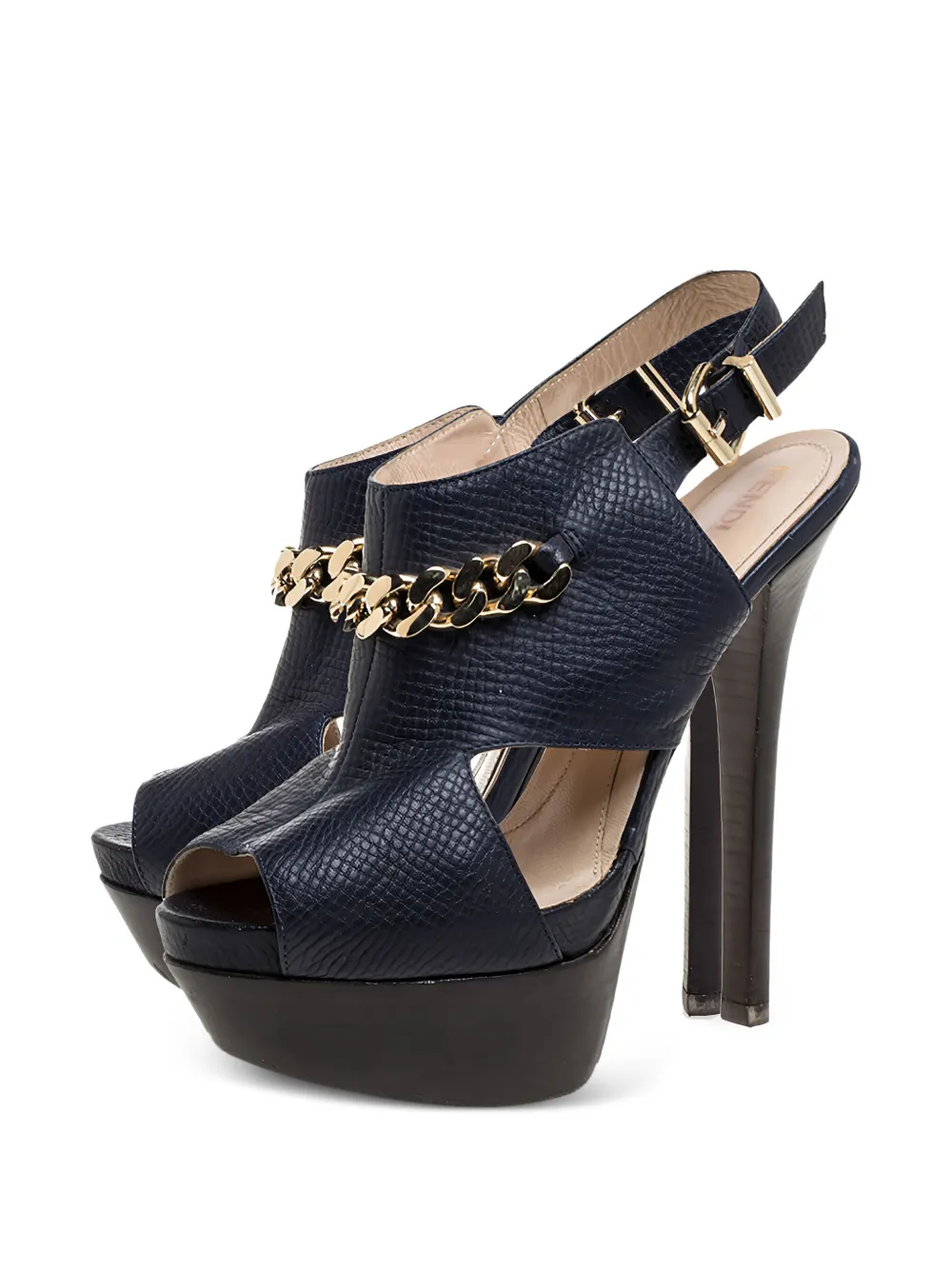 Fendi Pre-Owned 2023 150 mm sandalen met plateauzool - Blauw
